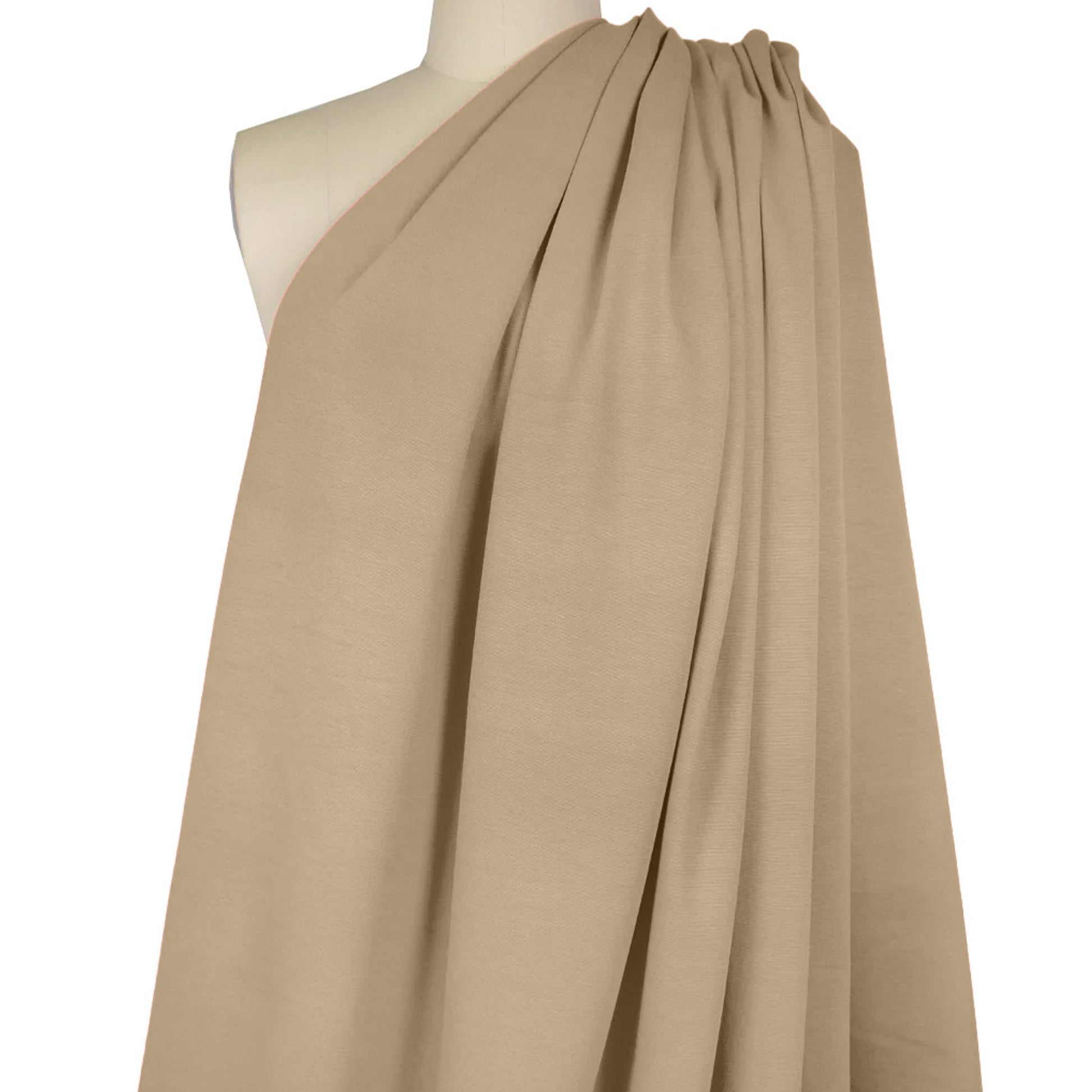 4-way stretch rayon blend ponte - khaki