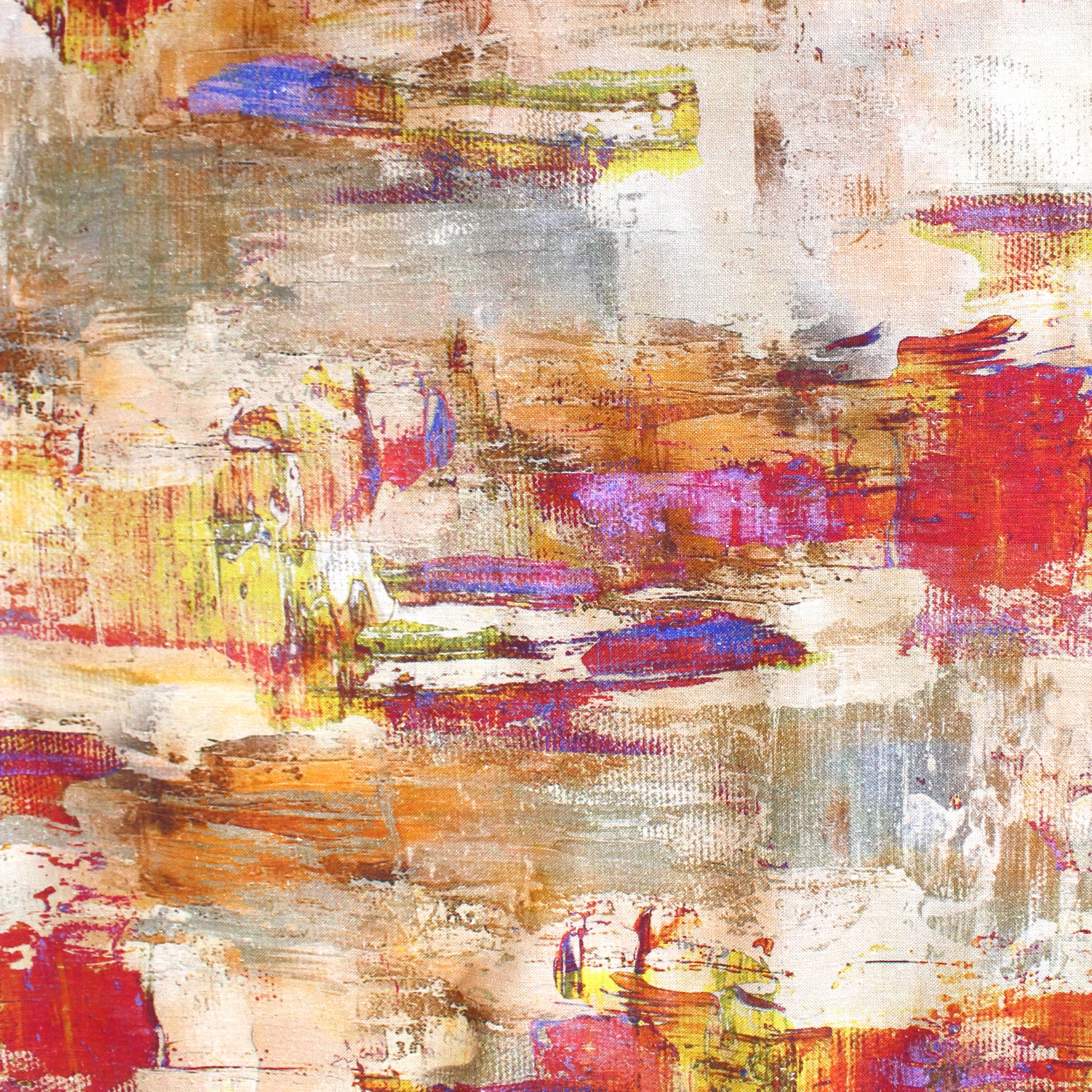 'bold brushstrokes' rayon/linen woven, Oeko-Tex cert.