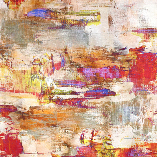 'bold brushstrokes' rayon/linen woven, Oeko-Tex cert.