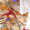 'bold brushstrokes' rayon/linen woven, Oeko-Tex cert.