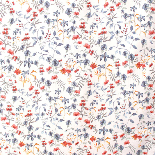 'petite petals' stretch cotton dressweight woven