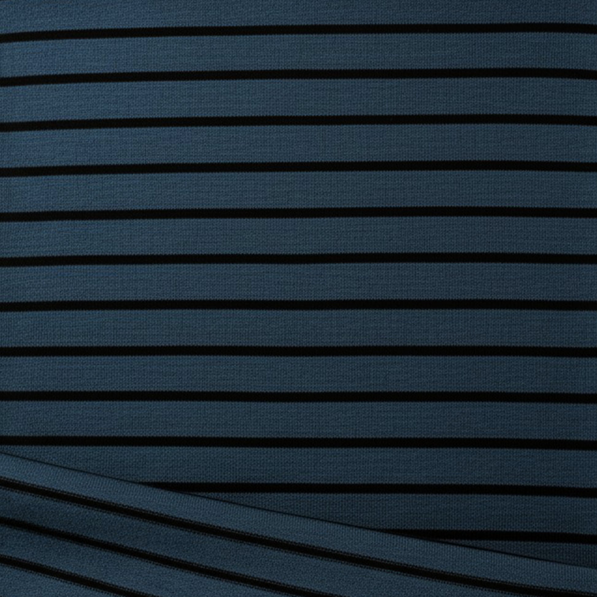 yarn-dyed stripe rayon/spandex jersey - sapphire / black