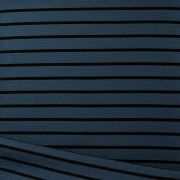yarn-dyed stripe rayon/spandex jersey - sapphire / black