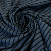yarn-dyed stripe rayon/spandex jersey - sapphire / black
