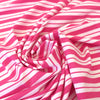 yarn-dyed stripe rayon/spandex jersey - taffy/white