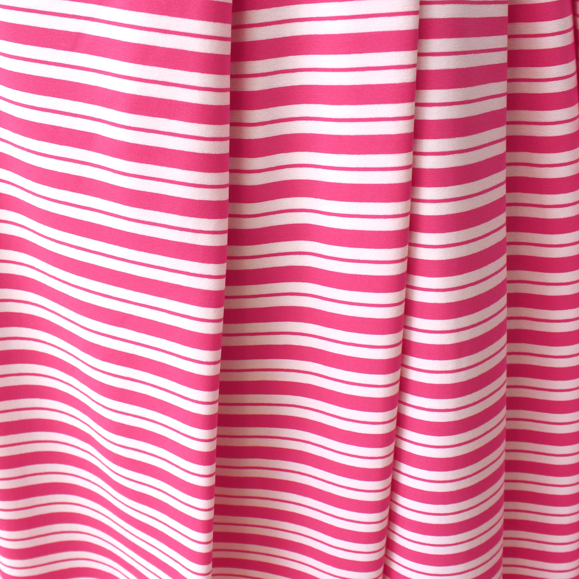 yarn-dyed stripe rayon/spandex jersey - taffy/white
