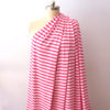 yarn-dyed stripe rayon/spandex jersey - taffy/white