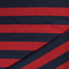 yarn-dyed wide stripe rayon/spandex jersey - red/navy