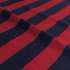yarn-dyed wide stripe rayon/spandex jersey - red/navy