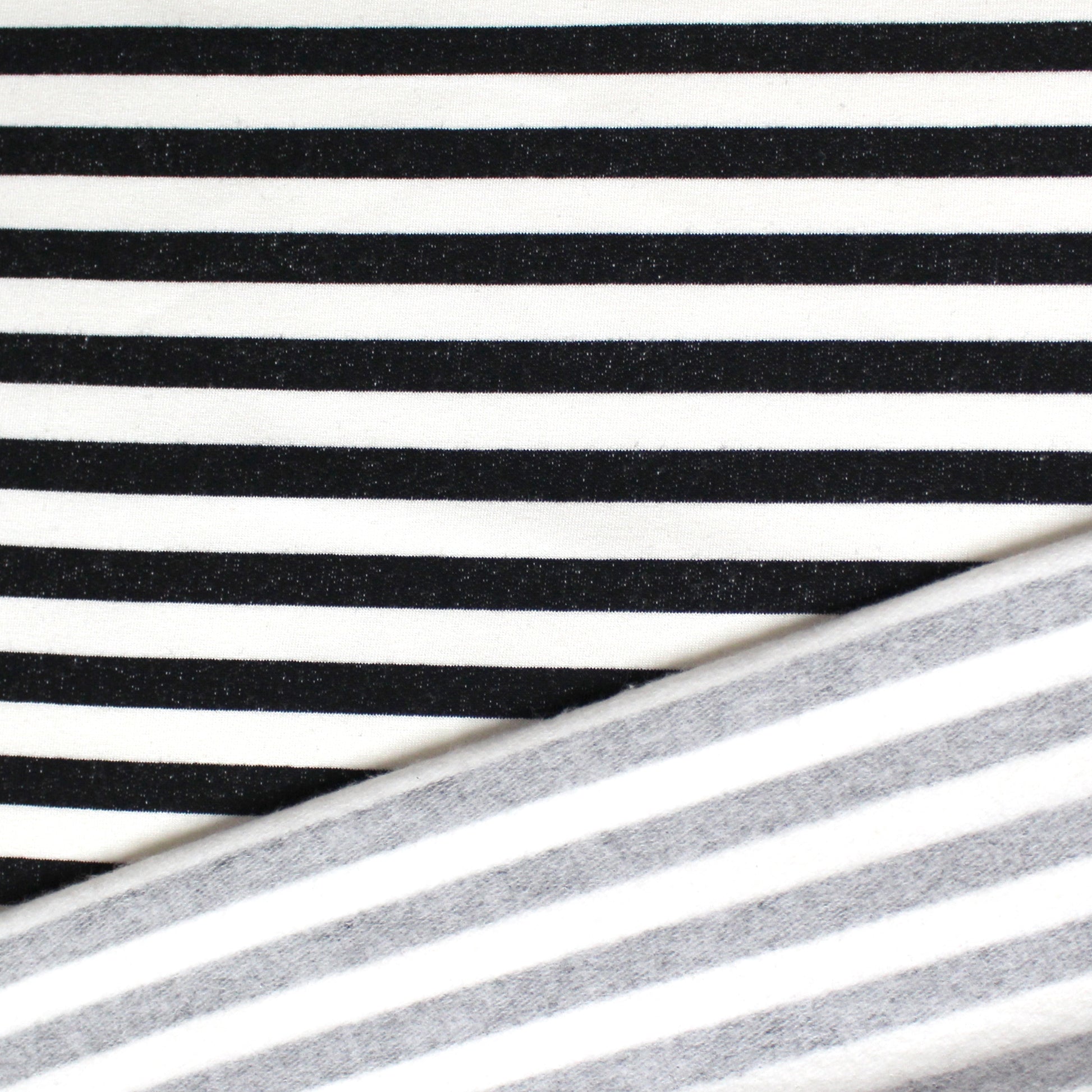 rayon/cotton striped French terry - black/cream