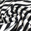 rayon/cotton striped French terry - black/cream