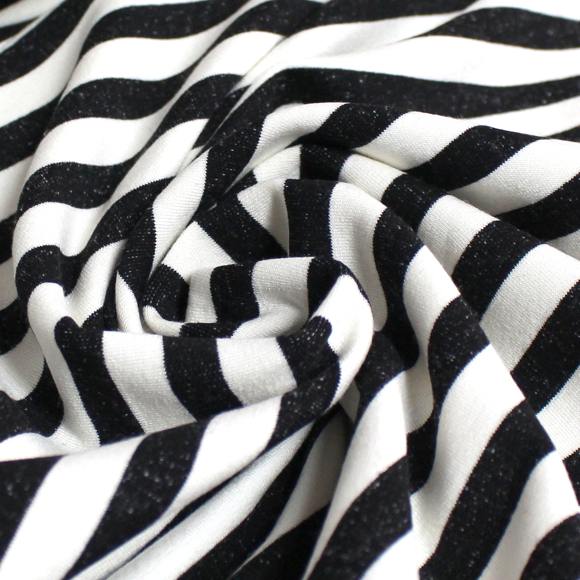 rayon/cotton striped French terry - black/cream