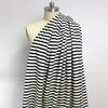 rayon/cotton striped French terry - black/cream