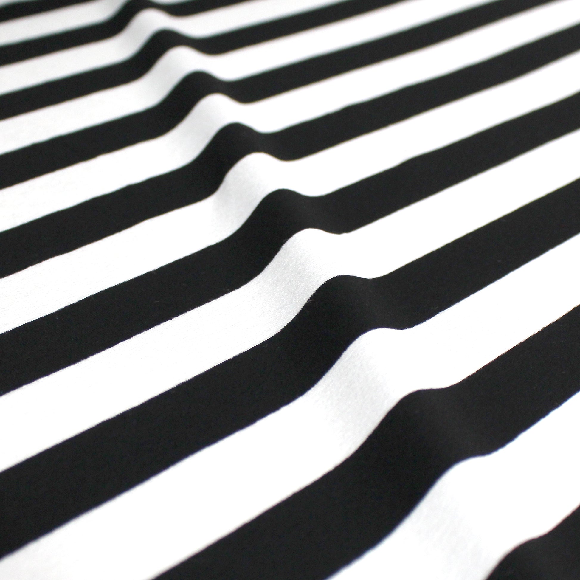 yarn-dyed wide stripe rayon/spandex jersey - cream/black