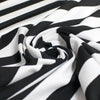 yarn-dyed wide stripe rayon/spandex jersey - cream/black