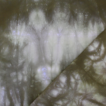 Japanese tie dye 'chirimen' viscose crepe woven - kelp