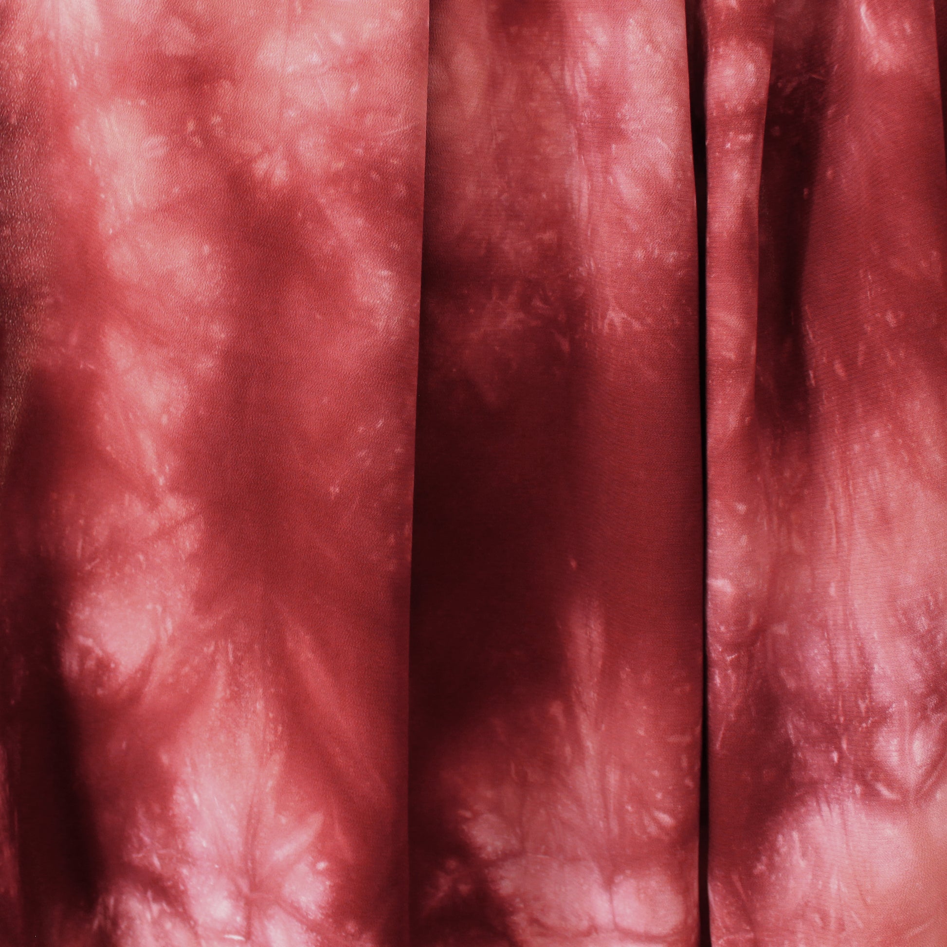 Japanese tie dye 'chirimen' viscose crepe woven - rhubarb