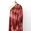 Japanese tie dye 'chirimen' viscose crepe woven - rhubarb
