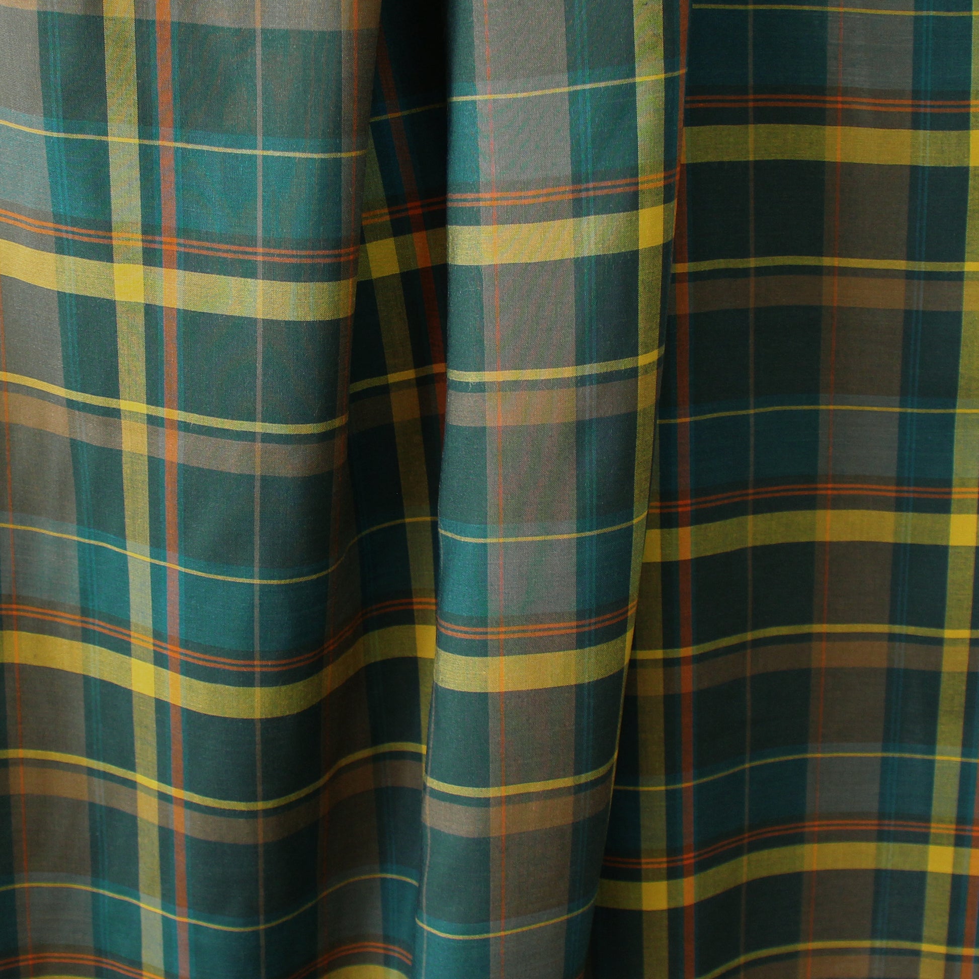'softique' rayon/Tencel dressweight woven - mallard/mustard