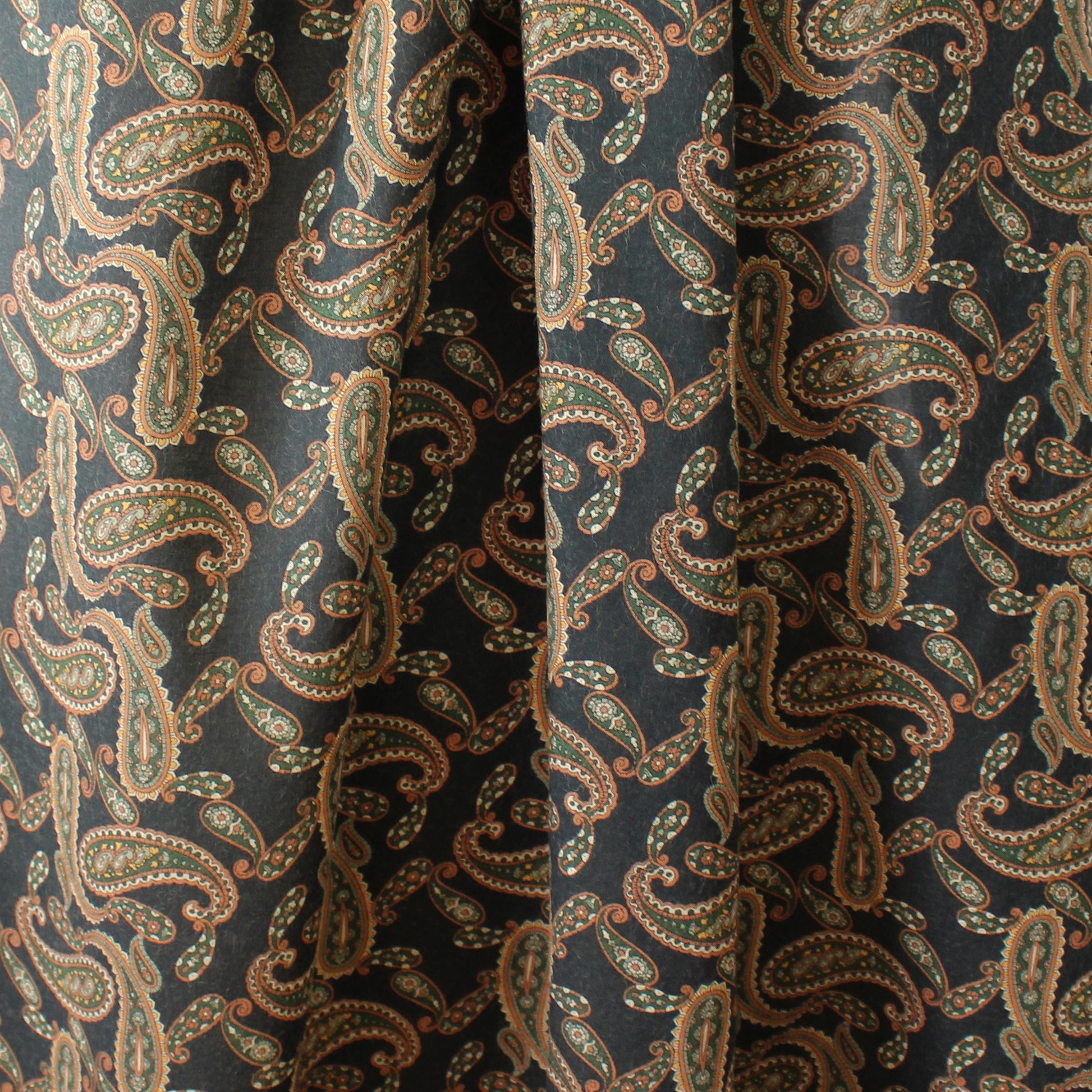 Japanese paisley cotton/Tencel drapey shirting - green