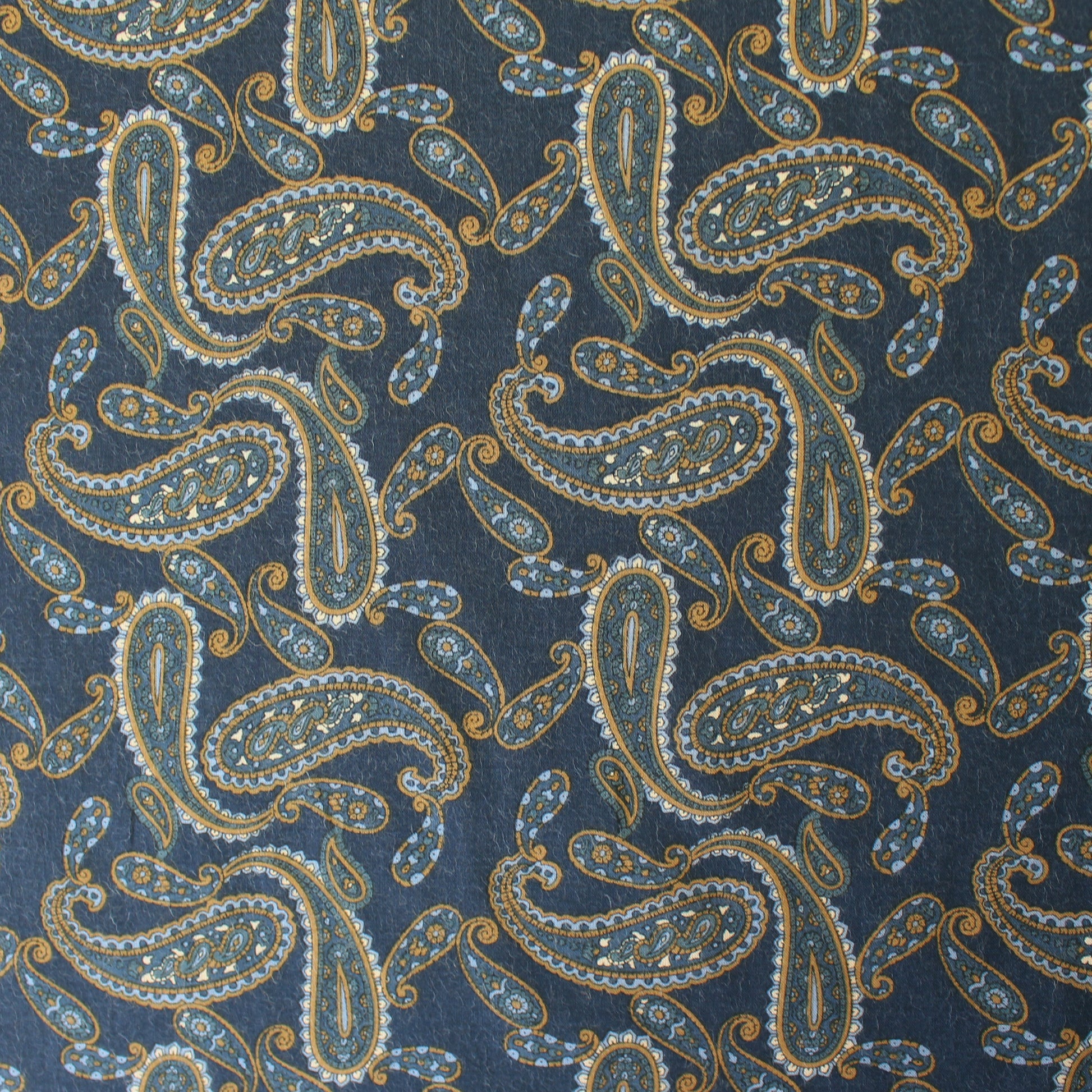 Japanese paisley cotton/Tencel drapey shirting - blue