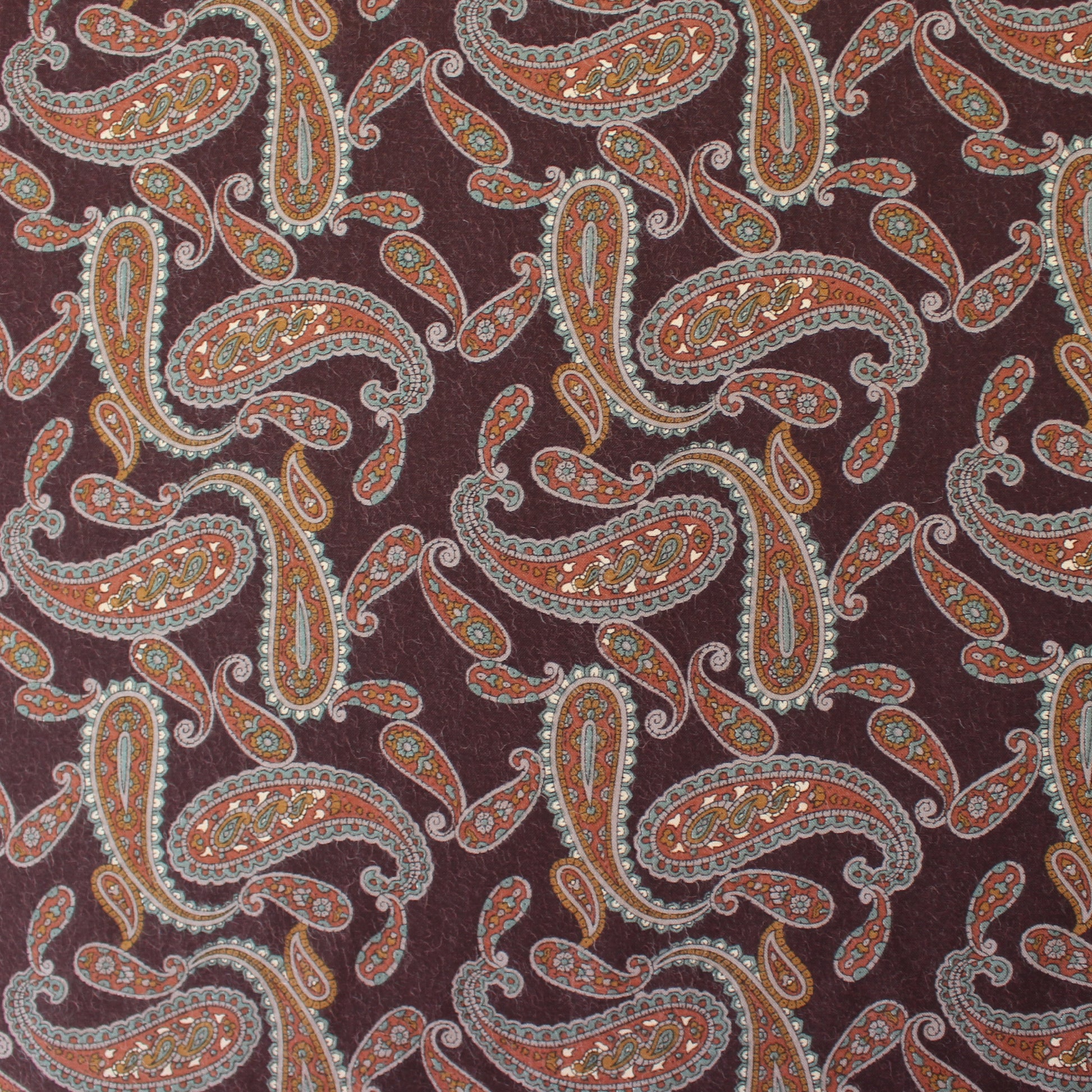 Japanese paisley cotton/Tencel drapey shirting - marsala