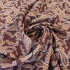Japanese paisley cotton/Tencel drapey shirting - marsala