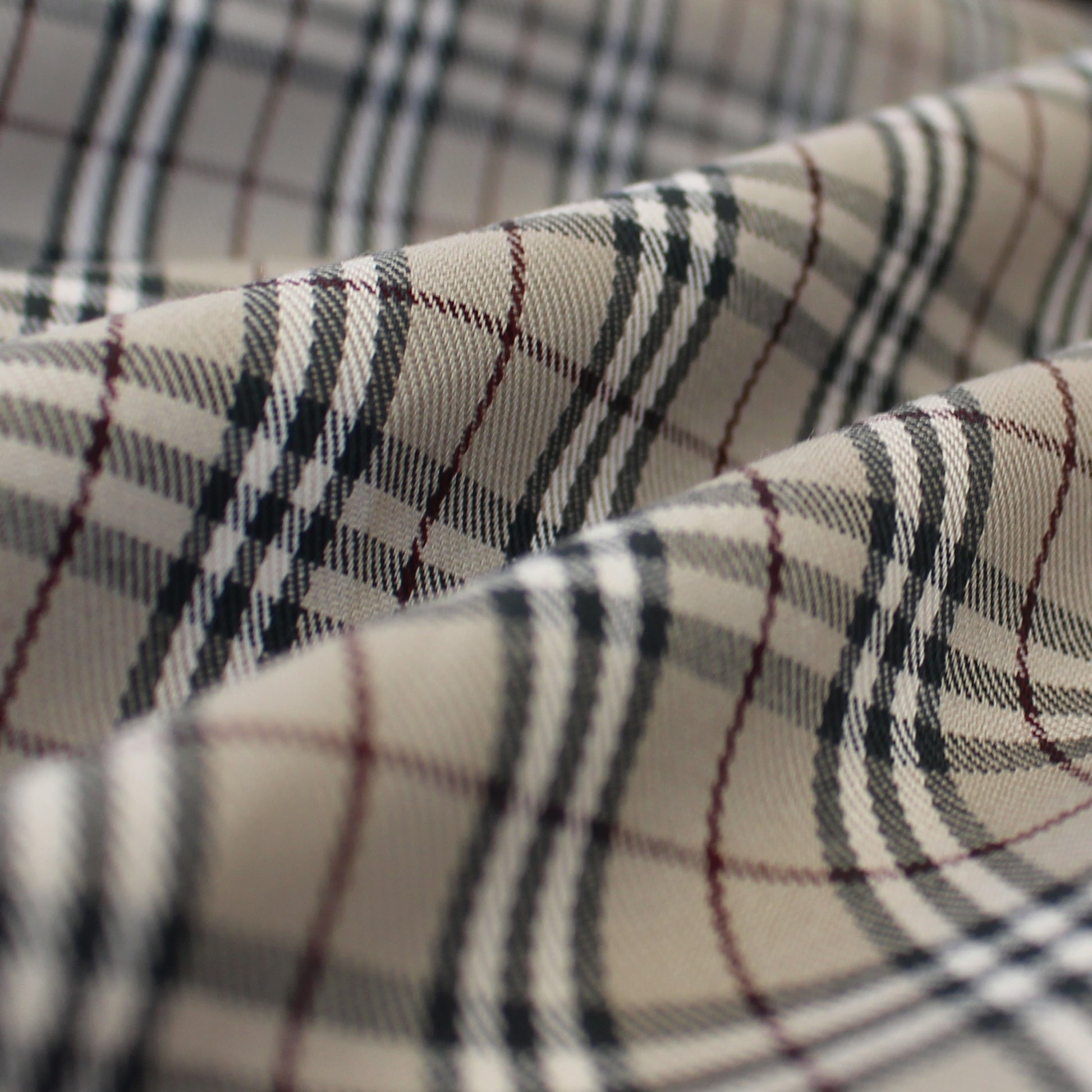 'equestrian check' cotton twill