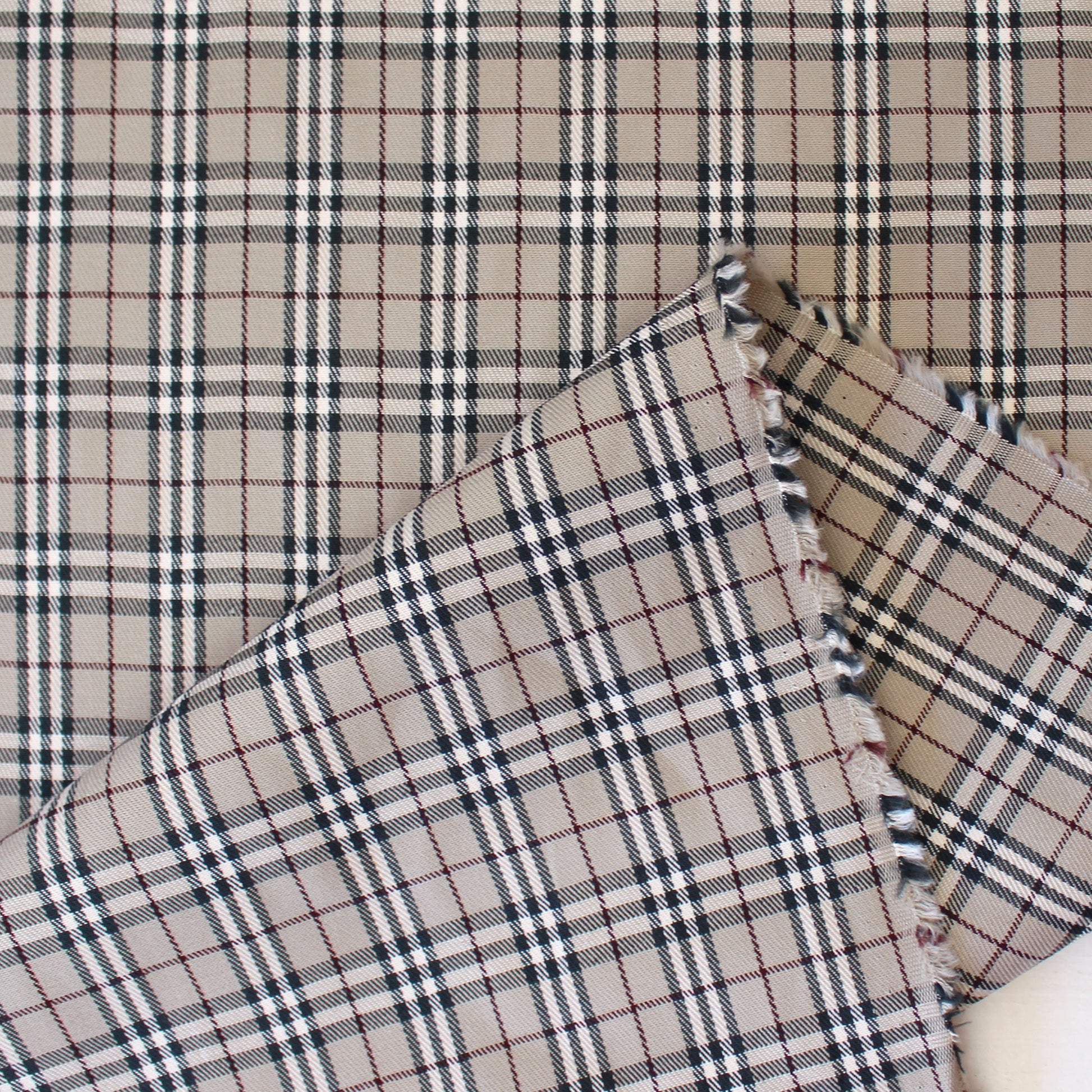 'equestrian check' cotton twill