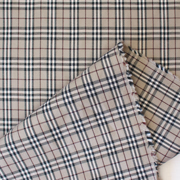 'equestrian check' cotton twill