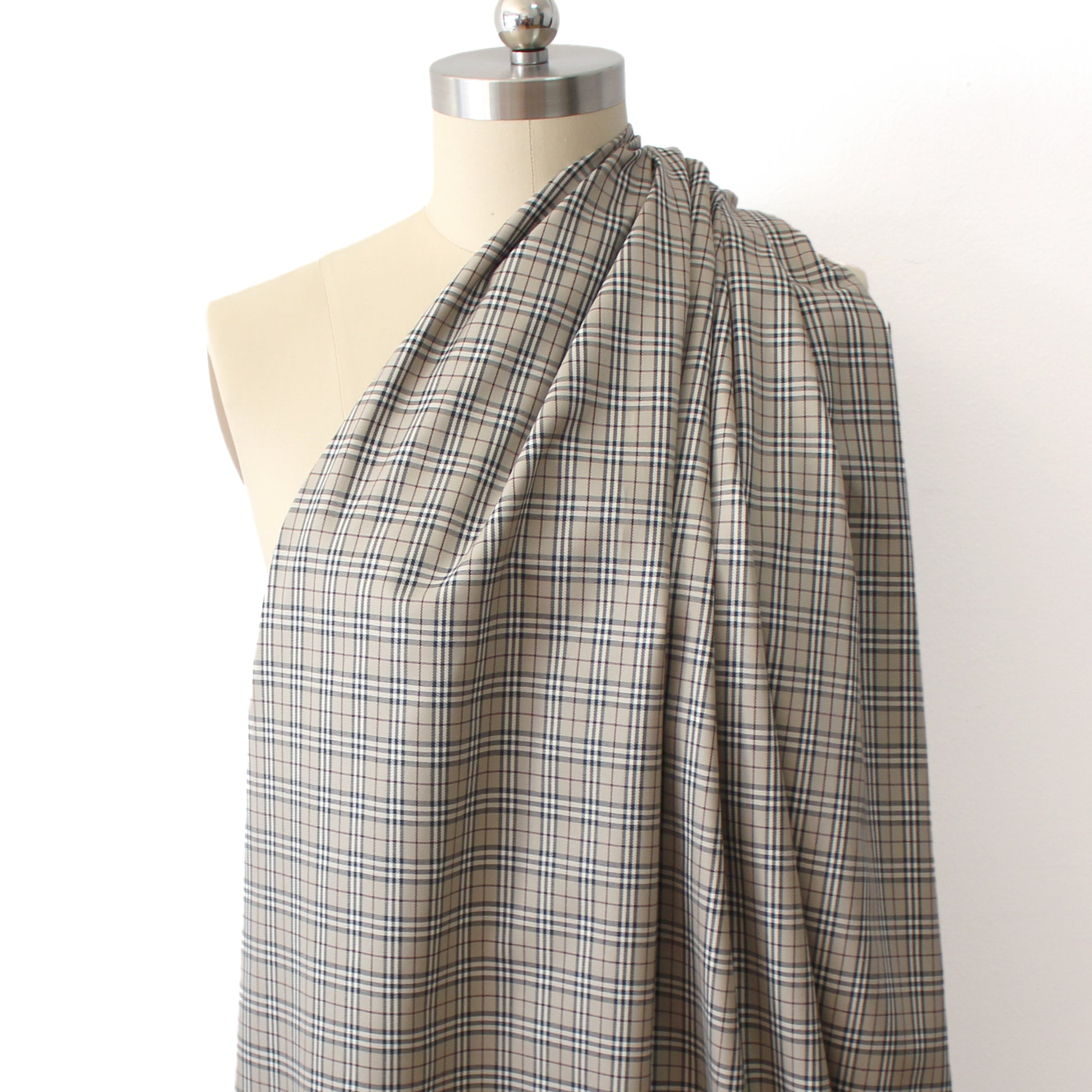 'equestrian check' cotton twill