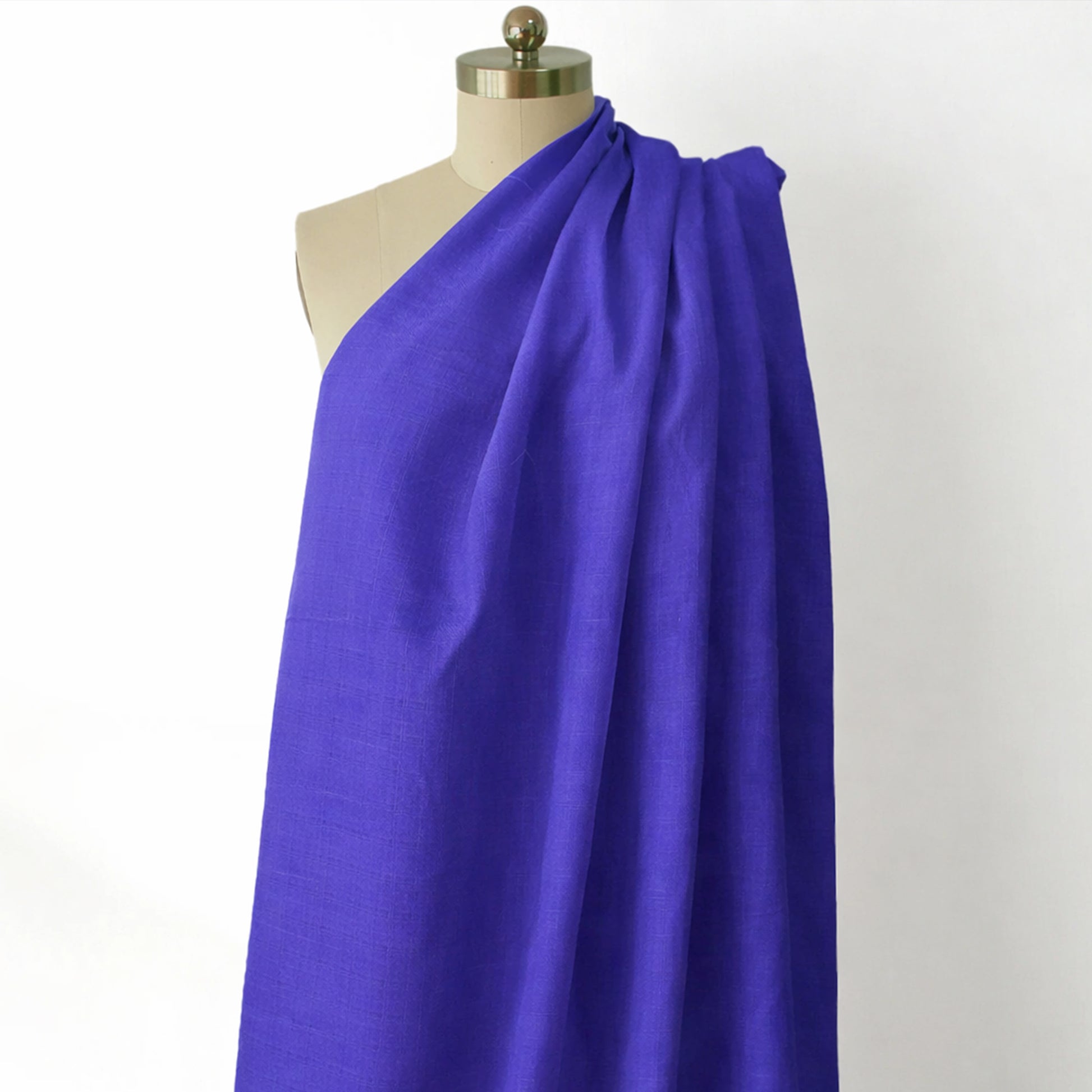 Italian mid-weight linen/cotton woven - French ultramarine