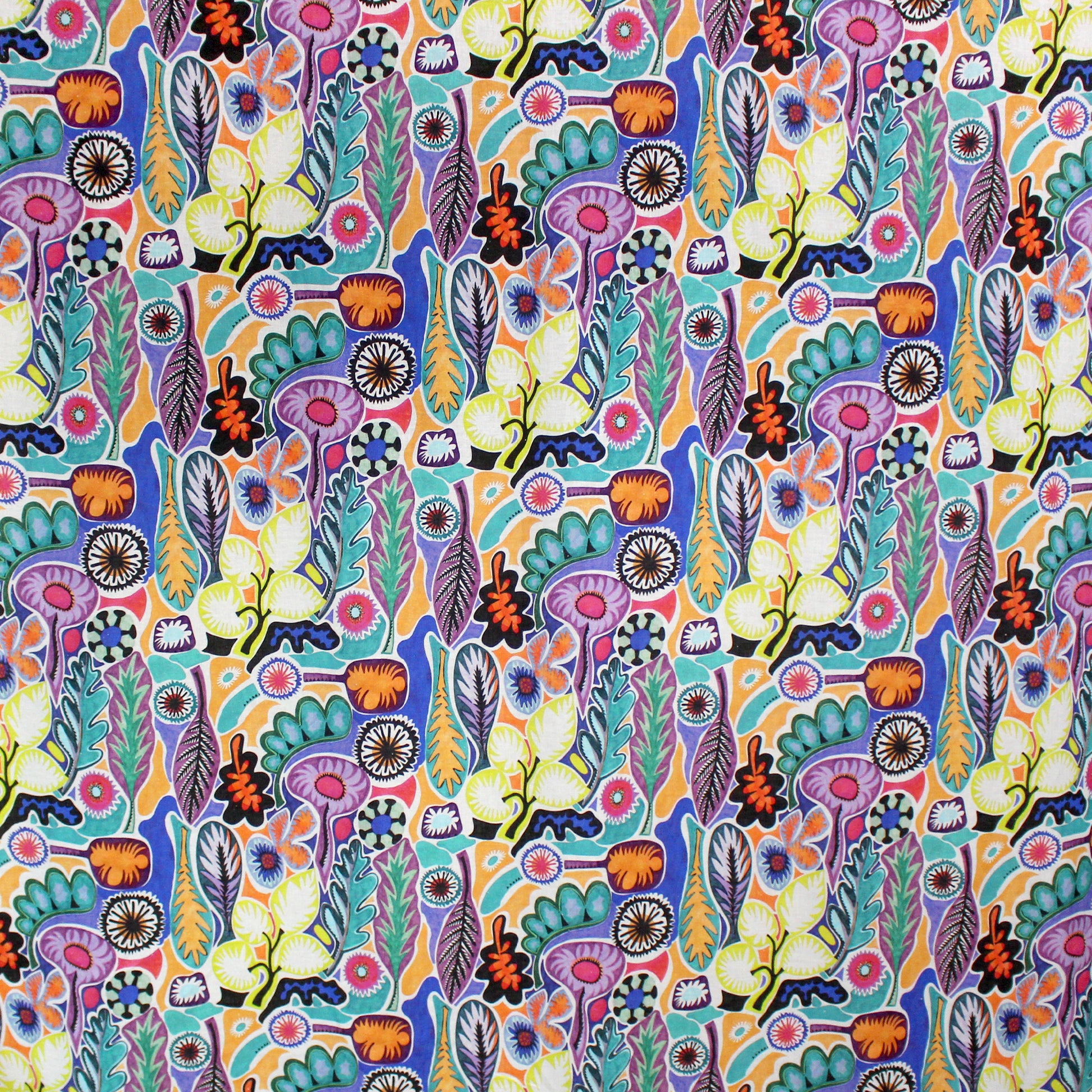 Italian 'Matisse spring' linen dressweight woven
