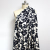 'floral silhouette' Ecovero/linen woven, Oeko-Tex cert.