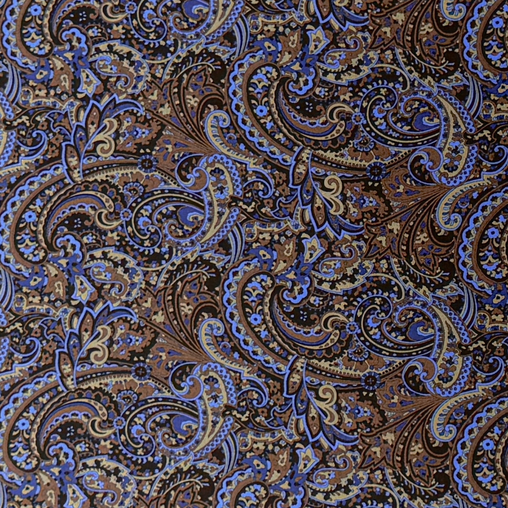 Italian 'chocolate paisley' cotton poplin