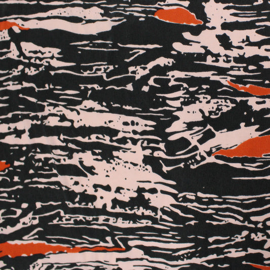 French 'abstract woodblock' silk blouseweight