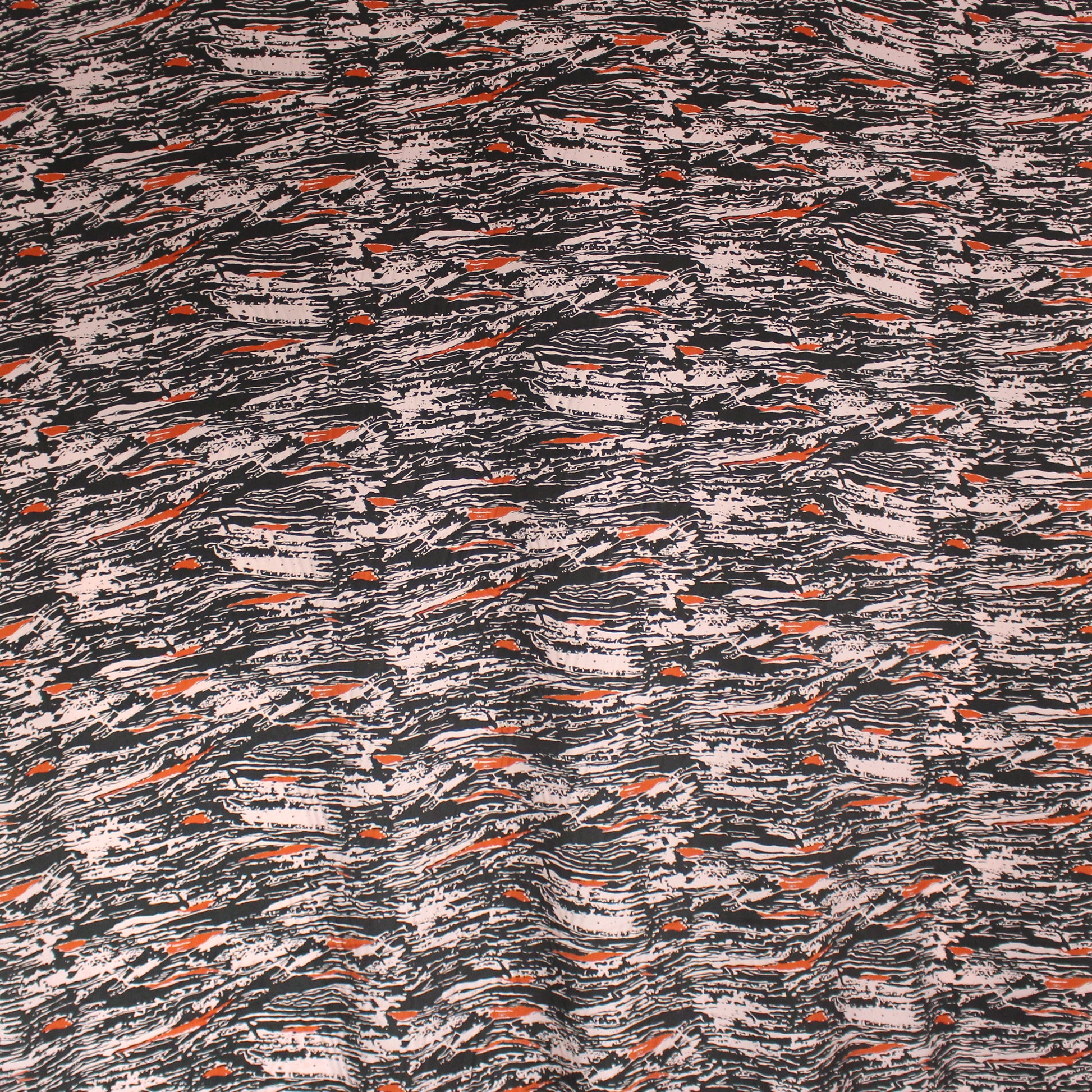 French 'abstract woodblock' silk blouseweight