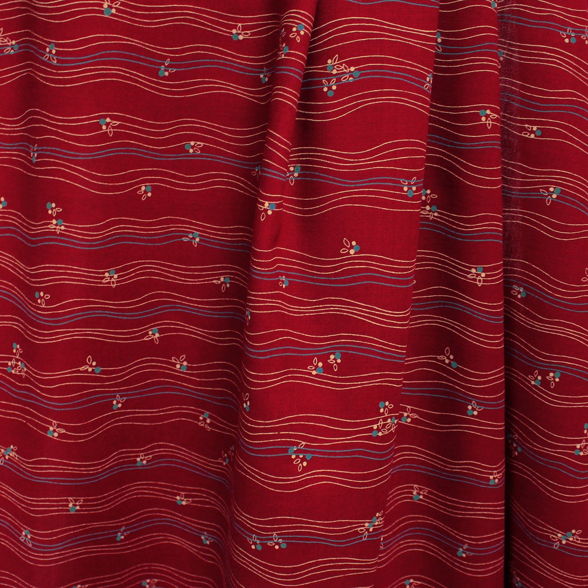 Italian 'ciao cherry' virgin wool dressweight woven
