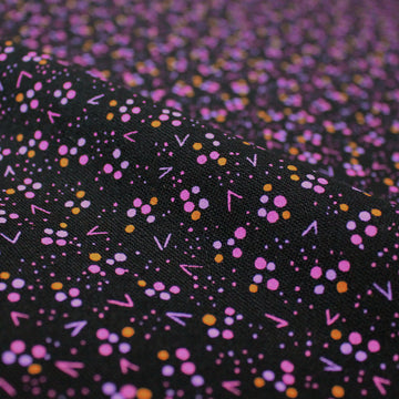 Italian 'orchid pops' printed virgin wool dressweight woven