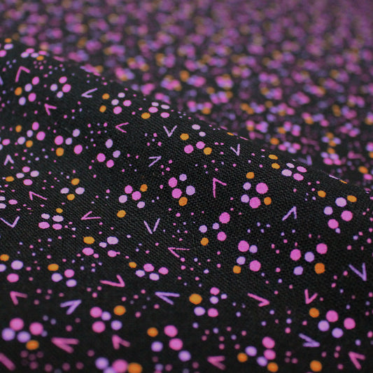 Italian 'orchid pops' printed virgin wool dressweight woven