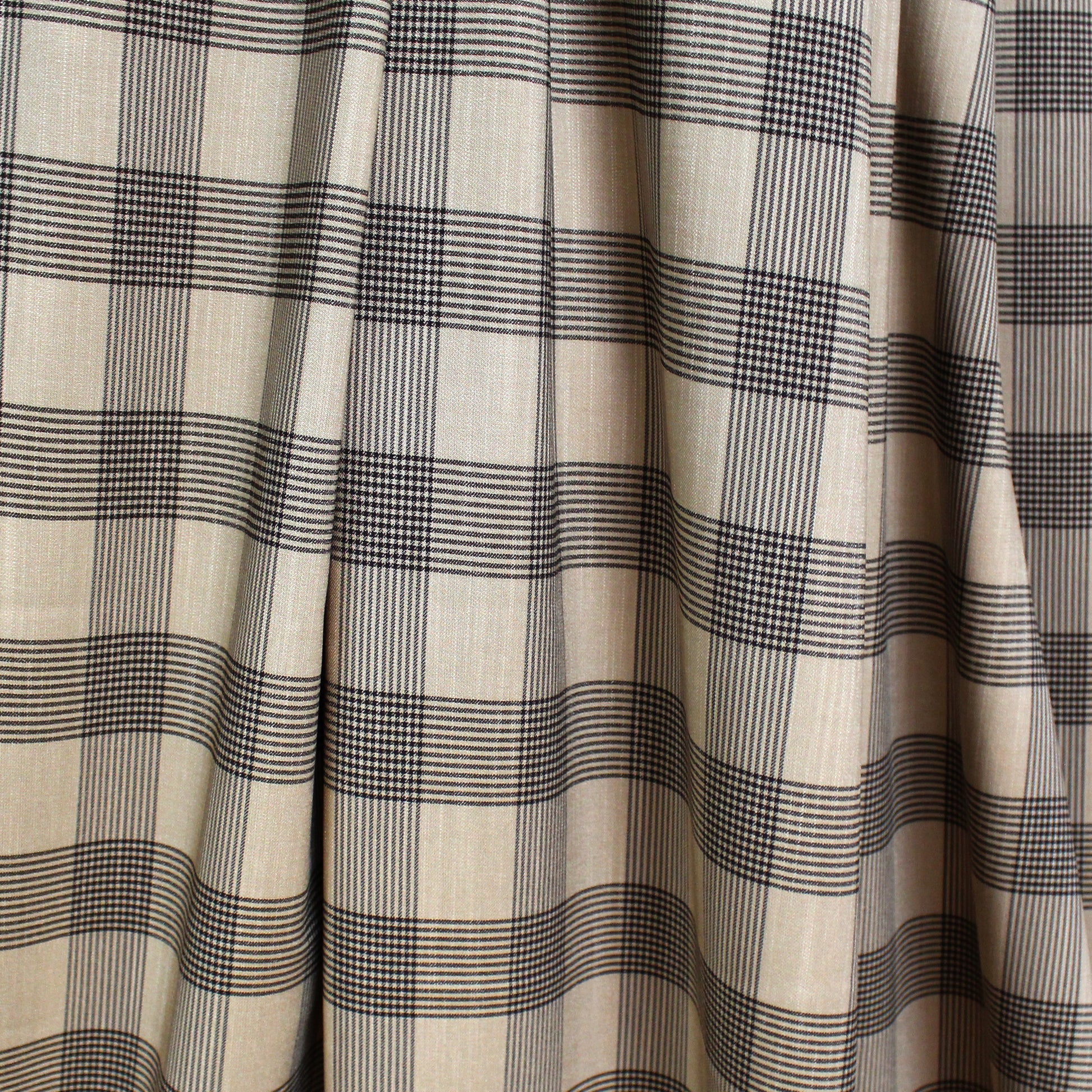Italian yarn-dyed plaid viscose stretch woven
