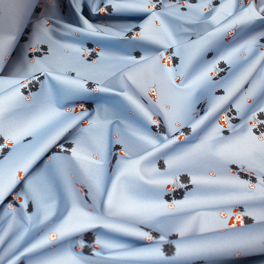 French floral viscose dressweight twill