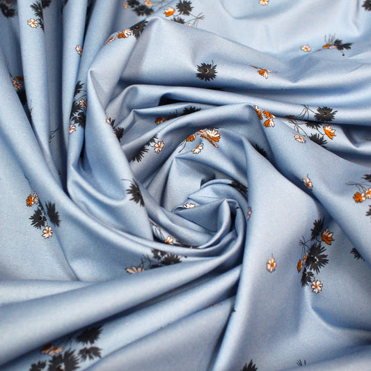 French floral viscose dressweight twill