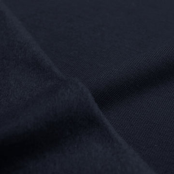 organic cotton fleece-backed sweatshirt knit - navy