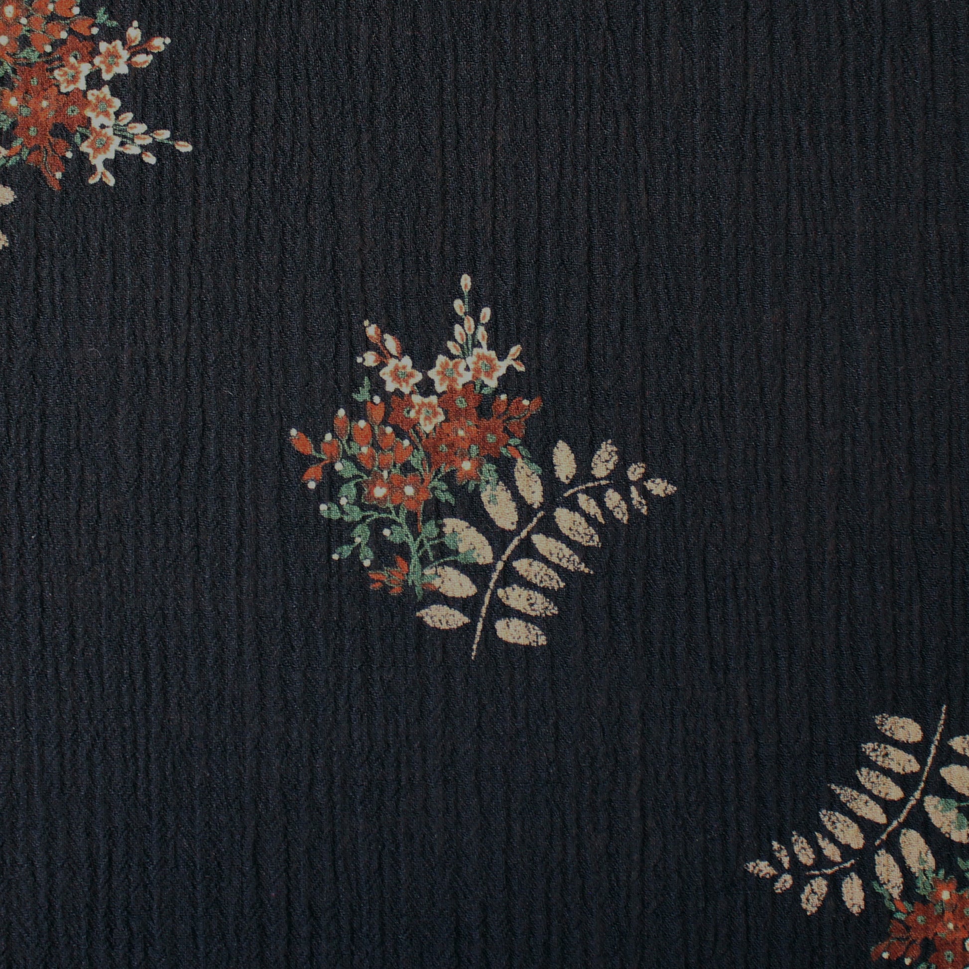 Italian 'bella bouquet' virgin wool crinkle gauze