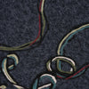 'yarn scramble' embroidered boiled knit coating - dusky blue
