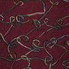 'yarn scramble' embroidered boiled knit coating - wine
