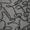 'yarn scramble' embroidered boucle knit coating - charcoal