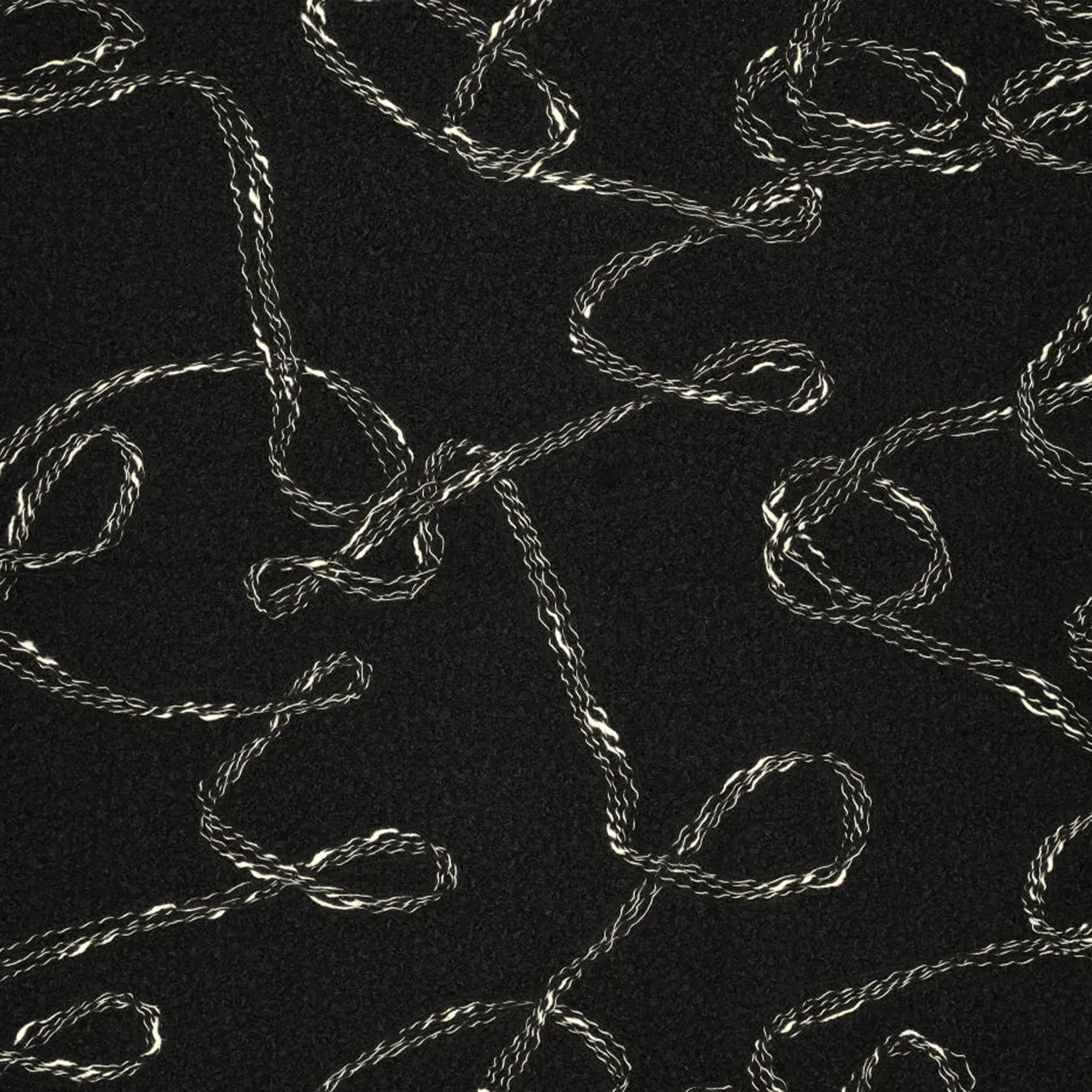 'yarn scramble' embroidered boucle knit coating - black/ivory