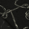 'yarn scramble' embroidered boucle knit coating - black/ivory